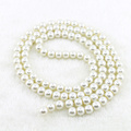 6mm Fashion Jewelry Making Beads UA02 Off White Bead Glass Pearl with Ivory Round